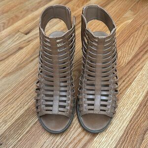 Mossimo Supply Co. Brown Sandal Wedges